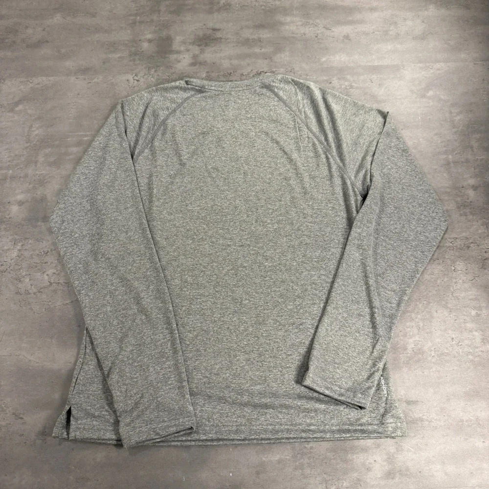 The North Face Breeze Shirt Men Small Grey Long Sleeve FlashDry Gym Hiking Train